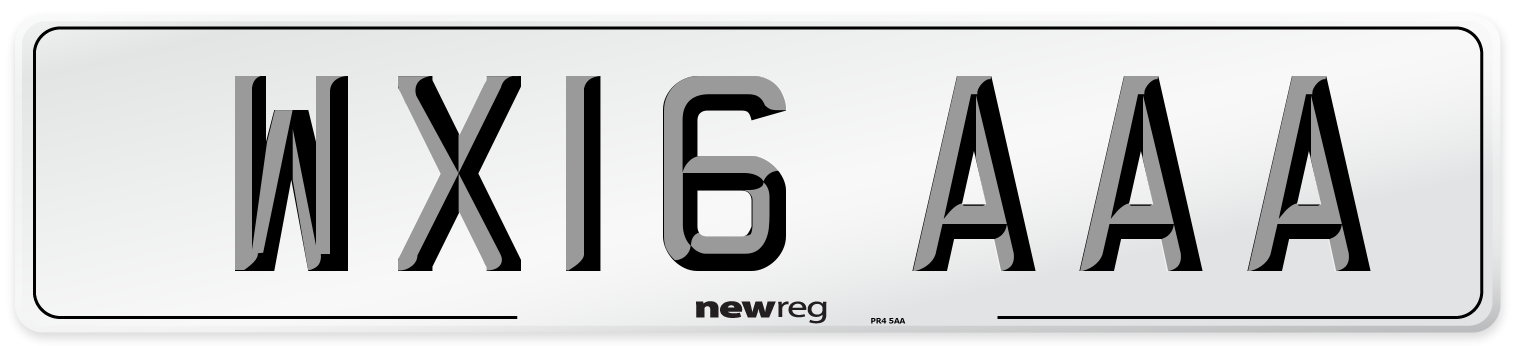 WX16 AAA Number Plate from New Reg